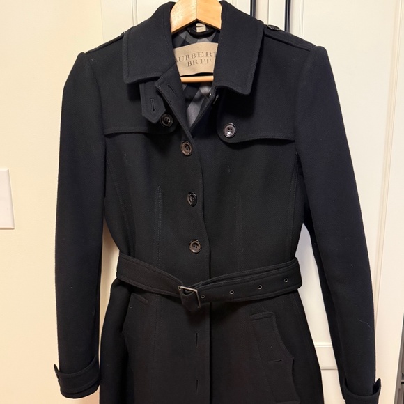 Burberry Brit Wool Coat - US Size 10 - Picture 1 of 6